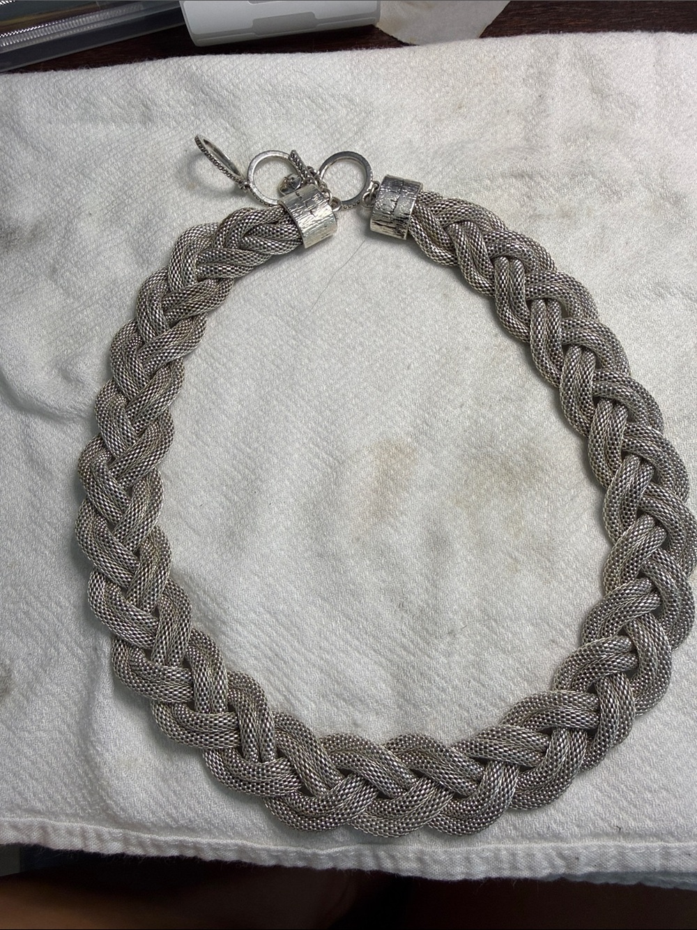 Y2K Braided Mesh Nicole Miller Chunky Neclace